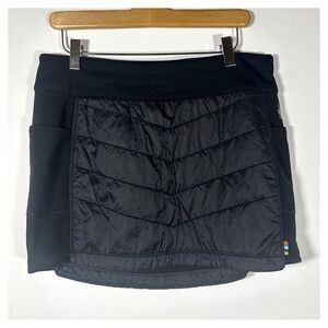 Smartwool Smartloft Black Skirt Size Medium Zip Up Wool Filled